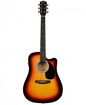 Fender Squier SA-150 Dreadnought  Cutaway Akustik Gitar Günbatımı